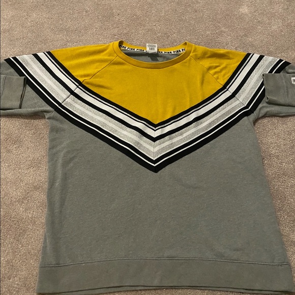 Yellow grey sweater for women - Picture 4 of 4